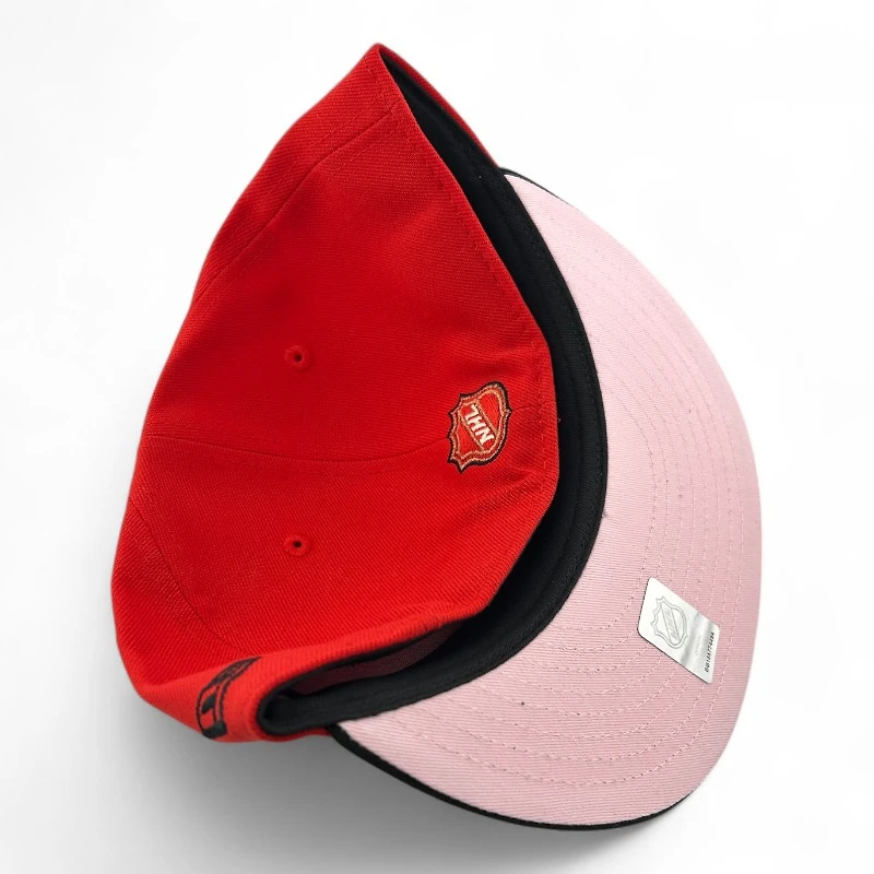 Chicago Blackhawks Front Door Red and Black Metallic 1991 ASG Patch Pink UV New Era 59FIFTY Fitted Hat