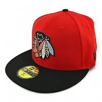 Chicago Blackhawks Front Door Red and Black Metallic 1991 ASG Patch Pink UV New Era 59FIFTY Fitted Hat