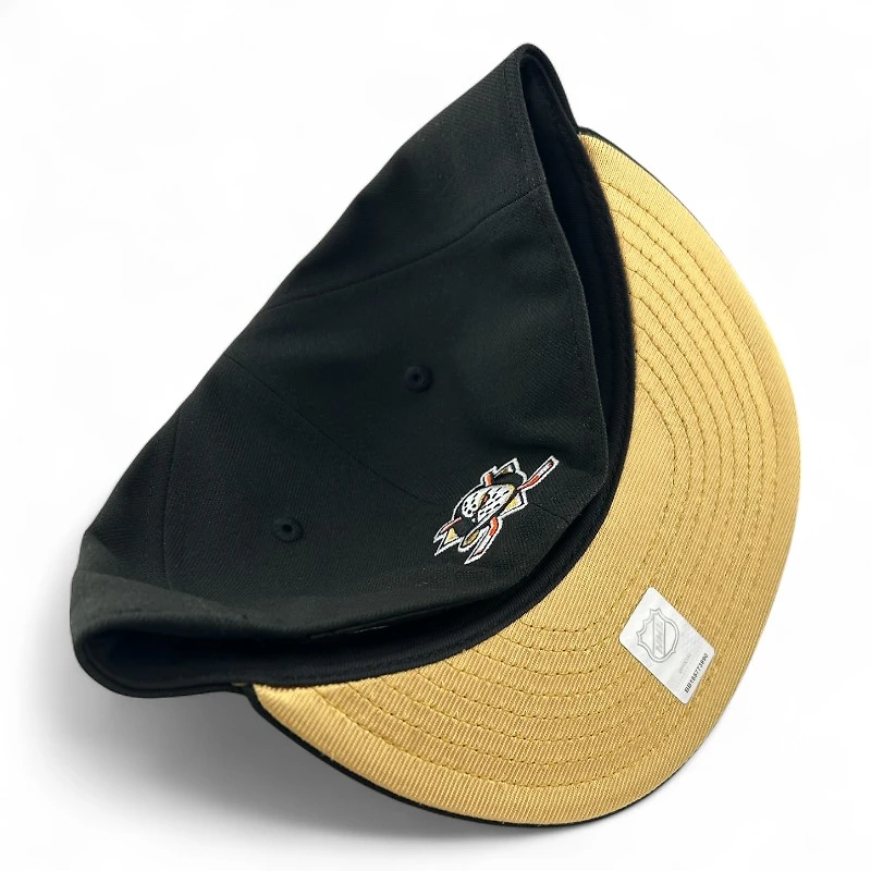 Anaheim Ducks Black with Metallic Gold UV New Era 59FIFTY Fitted Hat