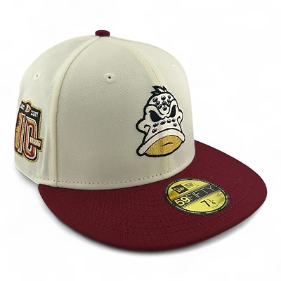 Anaheim Ducks Chrome and Cardinal 10th Anniversary Patch Dark Green UV NHL New Era 59FIFTY Fitted Hat