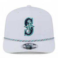 Seattle Mariners White and Navy Roper New Era 9SEVENTY Adjustable Hat