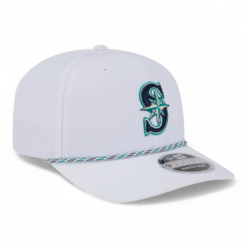Seattle Mariners White and Navy Roper New Era 9SEVENTY Adjustable Hat