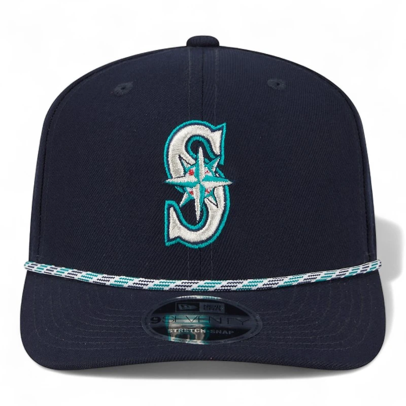 Seattle Mariners Navy and White Roper New Era 9SEVENTY Adjustable Hat
