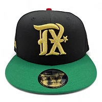 Texas Rangers Black Green Gold Metallic City Connect Green UV New Era 9FIFTY Snapback