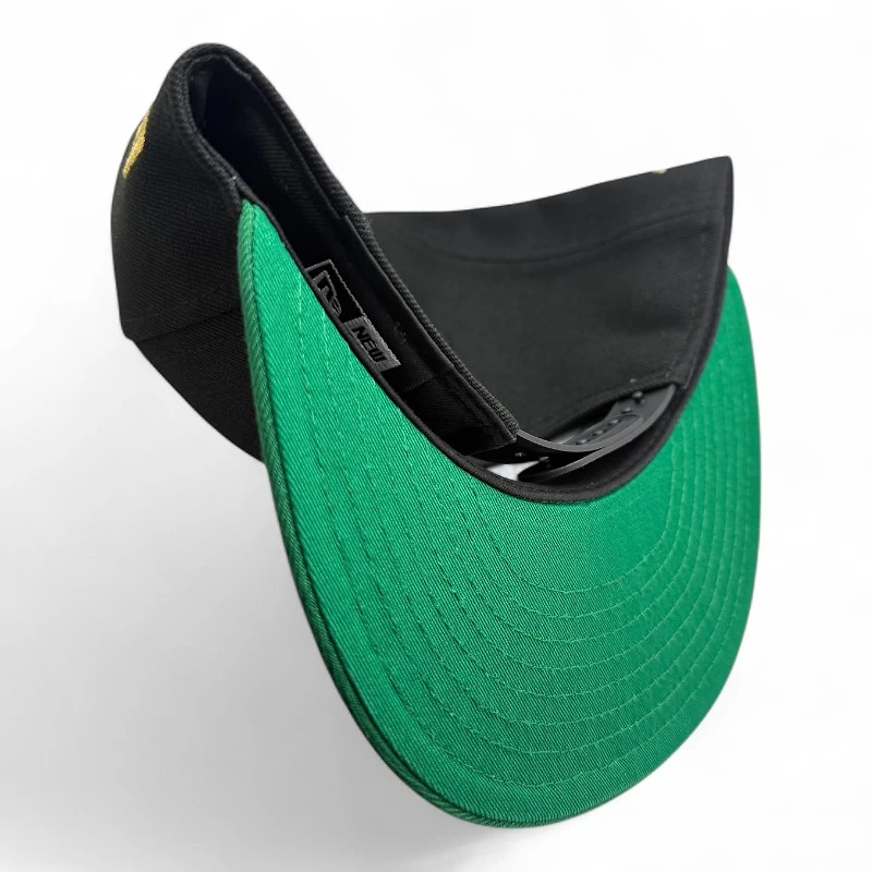 Texas Rangers Black Green Gold Metallic City Connect Green UV New Era 9FIFTY Snapback