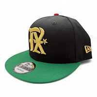 Texas Rangers Black Green Gold Metallic City Connect Green UV New Era 9FIFTY Snapback