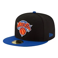 New York Knicks Black and Royal Blue NBA Era 59FIFTY Fitted Hat