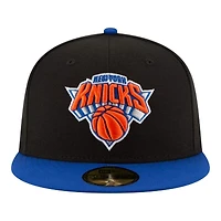 New York Knicks Black and Royal Blue NBA Era 59FIFTY Fitted Hat