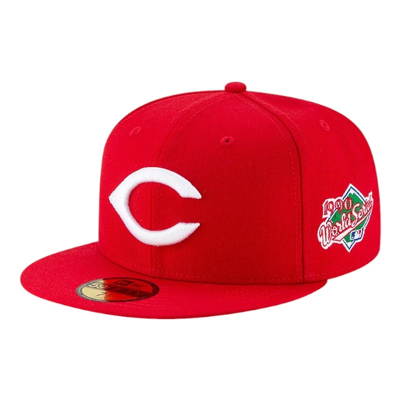 Cincinnati Reds Red 1990 World Series Patch New Era 59FIFTY Fitted Hat