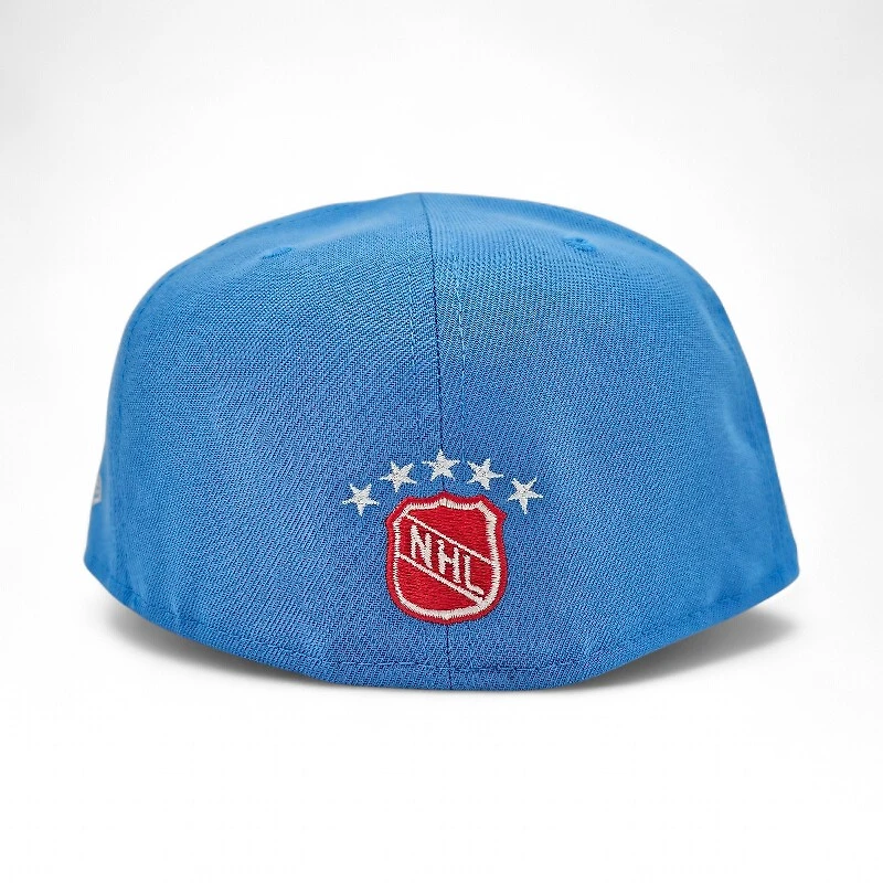 Quebec Nordiques Air Force Blue Leon the Lab Est Patch Grey UV New Era 59FIFTY Fitted Hat