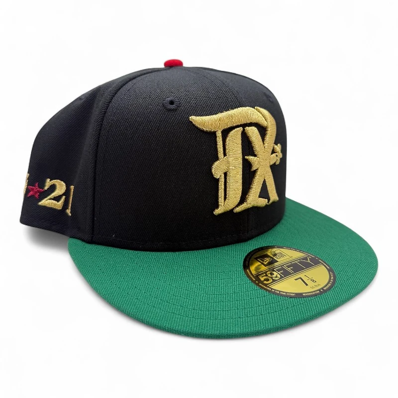 Texas Rangers Black and Green City Connect UV New Era 59FIFTY Fitted Hat