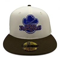 Texas Rangers Chrome and Brown Arlington Patch Gray UV New Era 59FIFTY Fitted Hat