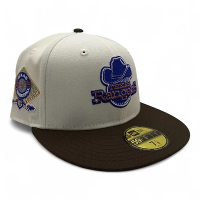 Texas Rangers Chrome and Brown Arlington Patch Gray UV New Era 59FIFTY Fitted Hat