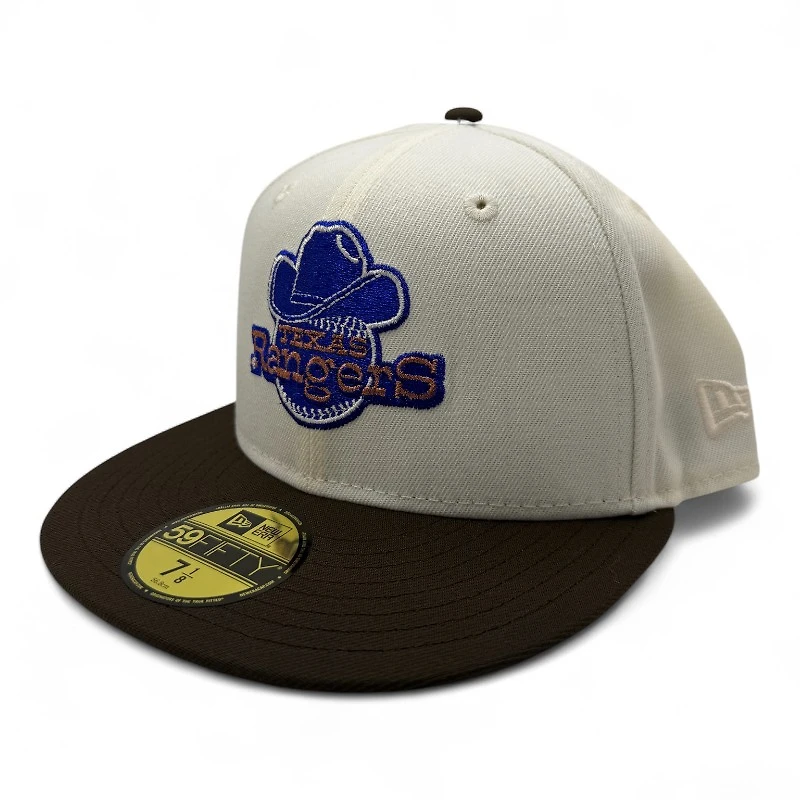 Texas Rangers Chrome and Brown Arlington Patch Gray UV New Era 59FIFTY Fitted Hat