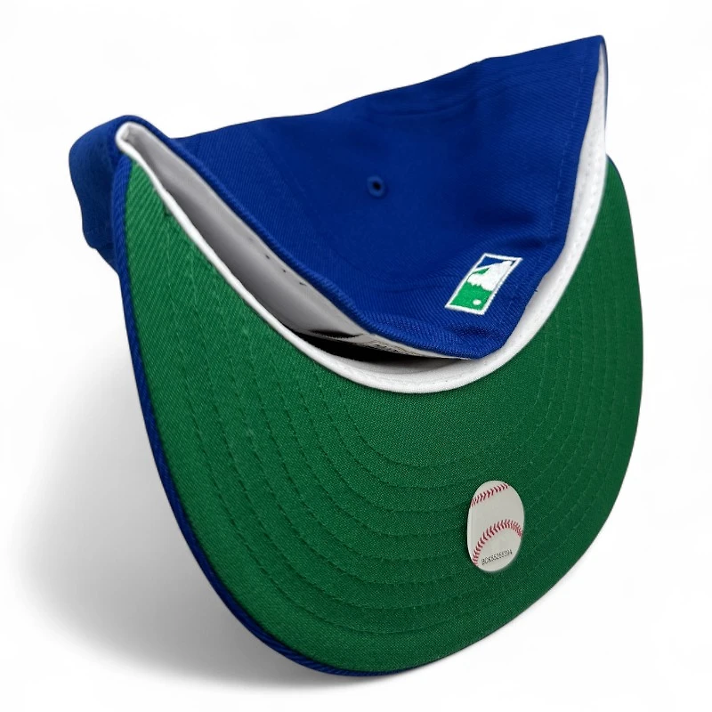 Texas Rangers Royal Blue 40th Anniversary Patch Green UV New Era 59FIFTY Fitted Hat