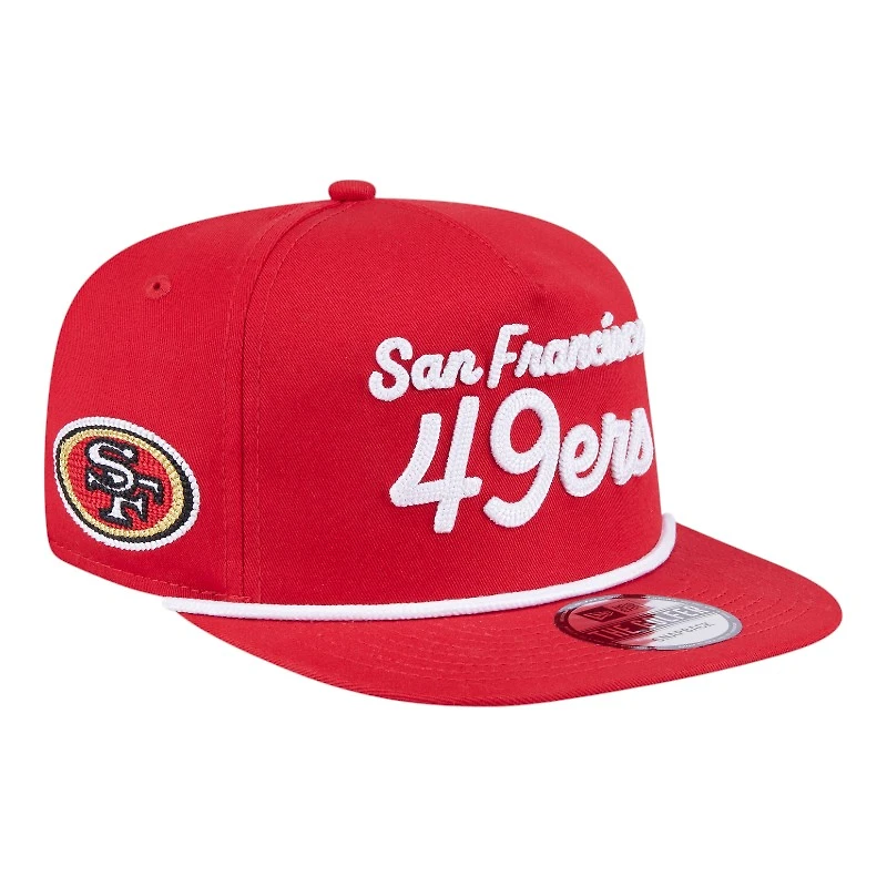 San Francisco 49ers Red Team Text New Era Golfer Snapback Hat