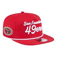 San Francisco 49ers Red Team Text New Era Golfer Snapback Hat
