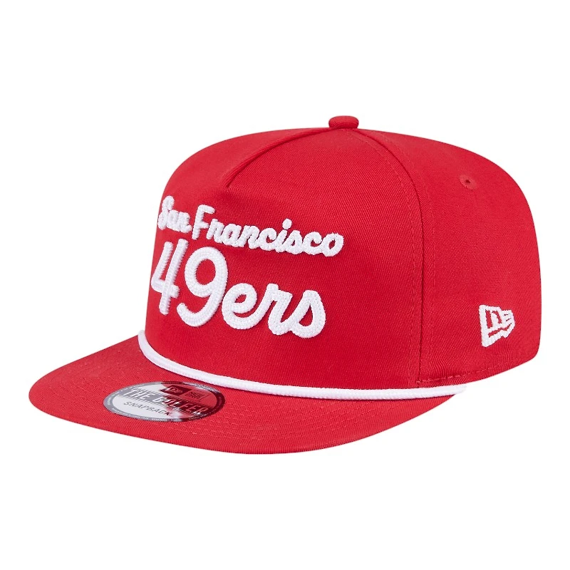 San Francisco 49ers Red Team Text New Era Golfer Snapback Hat
