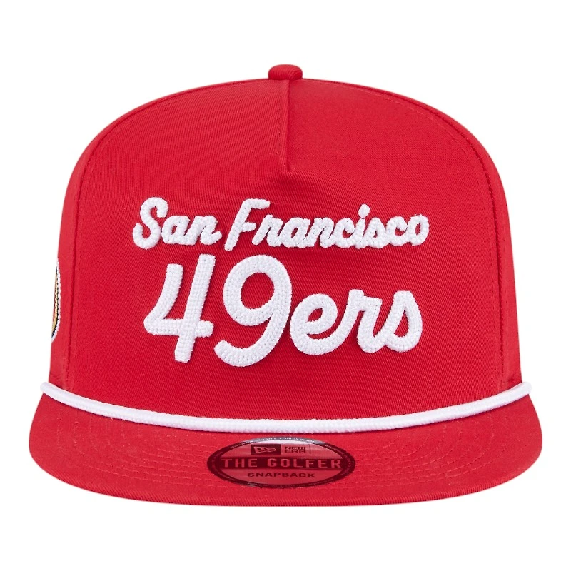 San Francisco 49ers Red Team Text New Era Golfer Snapback Hat