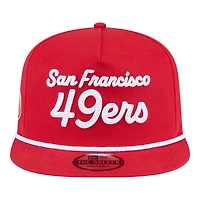 San Francisco 49ers Red Team Text New Era Golfer Snapback Hat