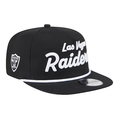 Las Vegas Raiders Black Team Text New Era Golfer Snapback Hat