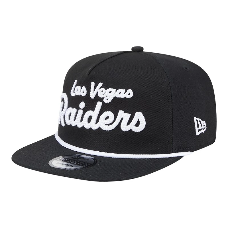 Las Vegas Raiders Black Team Text New Era Golfer Snapback Hat