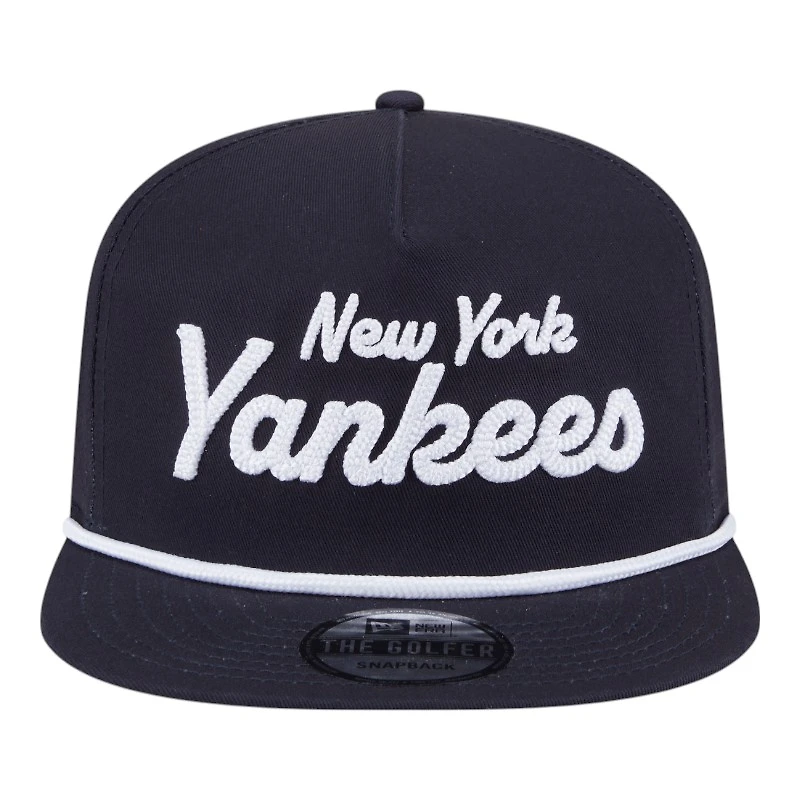 New York Yankees Navy Team Text New Era Golfer Snapback Hat