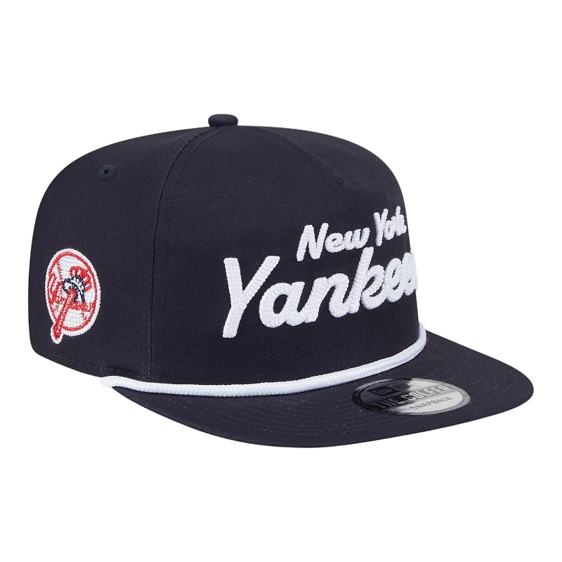 New York Yankees Navy Team Text New Era Golfer Snapback Hat