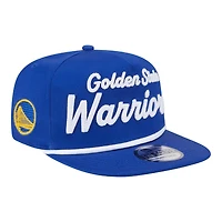 Golden State Warriors Royal Blue Team Text New Era Golfer Snapback Hat