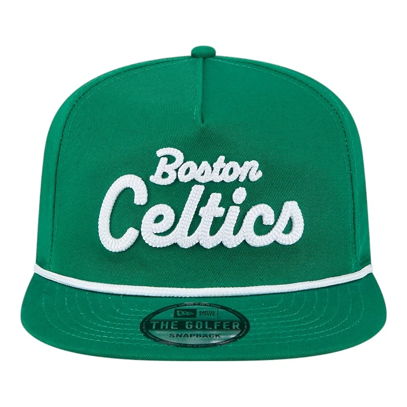 Boston Celtics Green Team Text New Era Golfer Snapback Hat