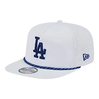 Los Angeles Dodgers White Performance New Era Golfer Snapback Hat