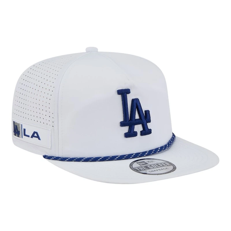 Los Angeles Dodgers White Performance New Era Golfer Snapback Hat