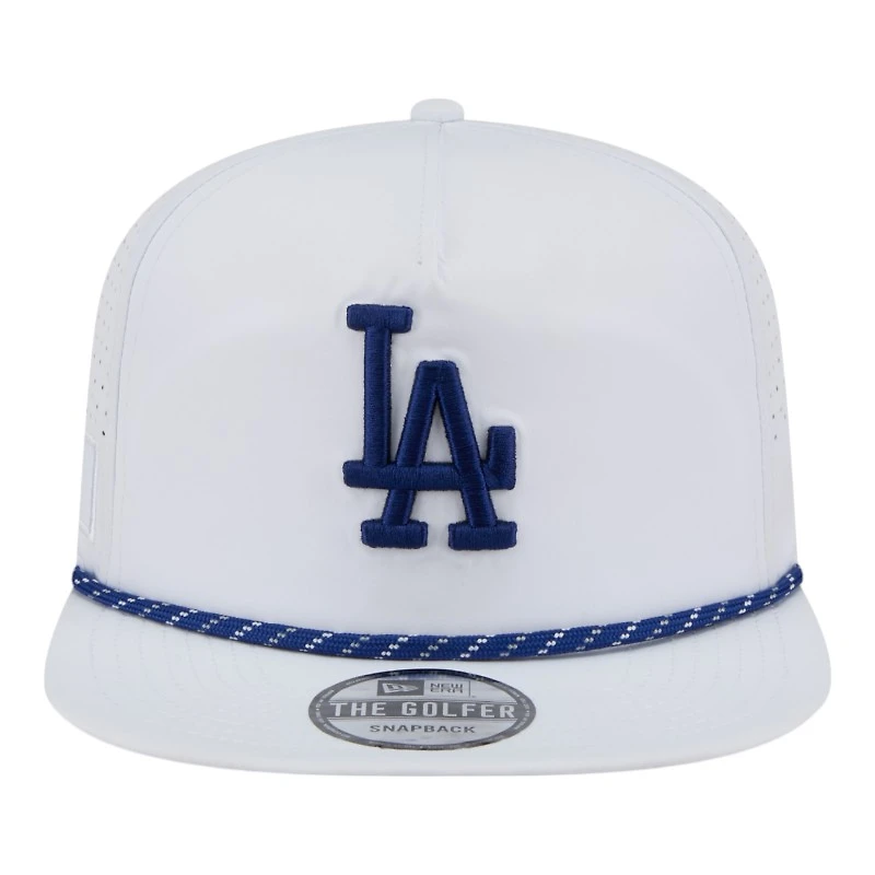 Los Angeles Dodgers White Performance New Era Golfer Snapback Hat