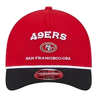 San Francisco 49ers Red and Black Roper New Era 9FORTY M-Crown A-Frame Adjustable Hat