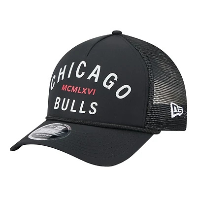 Chicago Bulls Black Roper New Era 9FORTY M-Crown A-Frame Adjustable Hat