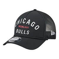 Chicago Bulls Black Roper New Era 9FORTY M-Crown A-Frame Adjustable Hat