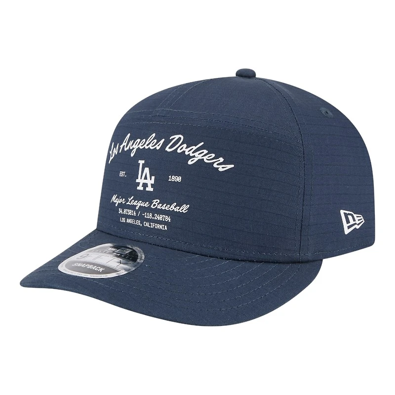 Los Angeles Dodgers Navy New Era 9FIFTY Split Panel Snapback Hat