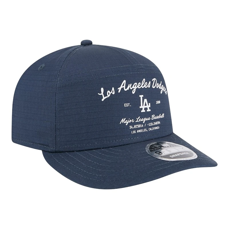 Los Angeles Dodgers Navy New Era 9FIFTY Split Panel Snapback Hat