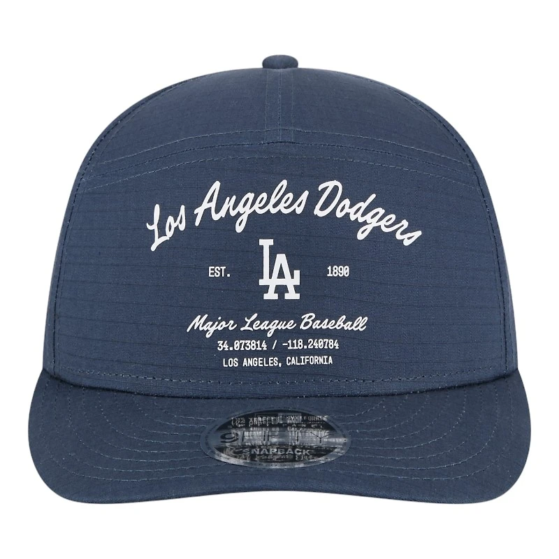 Los Angeles Dodgers Navy New Era 9FIFTY Split Panel Snapback Hat