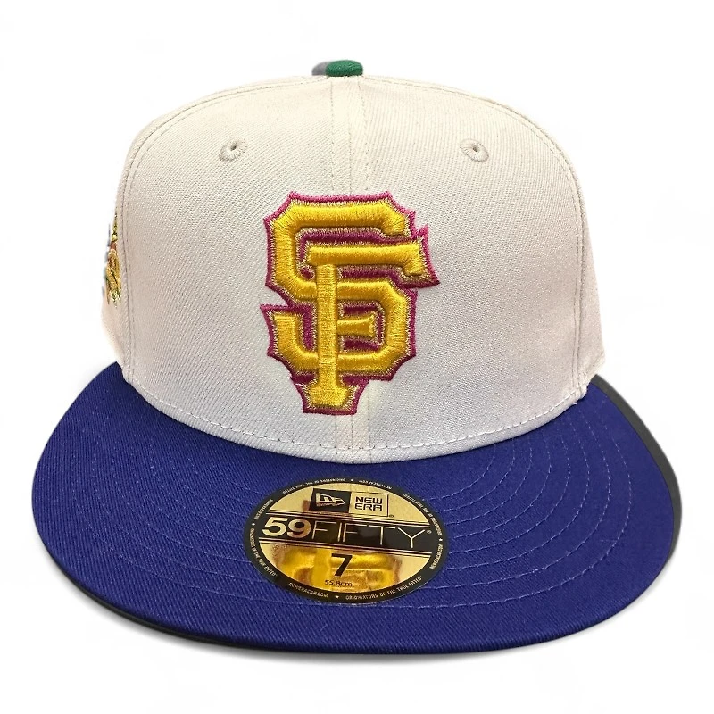 San Francisco Giants Chrome and Purple Battle of the Bay Patch Green UV New Era 59FIFTY Fitted Hat