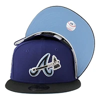 Atlanta Braves Royal Blue and Black 1876 Tomahawk Patch Icy UV New Era 59FIFTY Fitted Hat