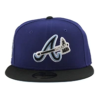 Atlanta Braves Royal Blue and Black 1876 Tomahawk Patch Icy UV New Era 59FIFTY Fitted Hat
