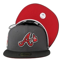Atlanta Braves Graphite and Black 2000 ASG Patch Red UV New Era 59FIFTY Fitted Hat