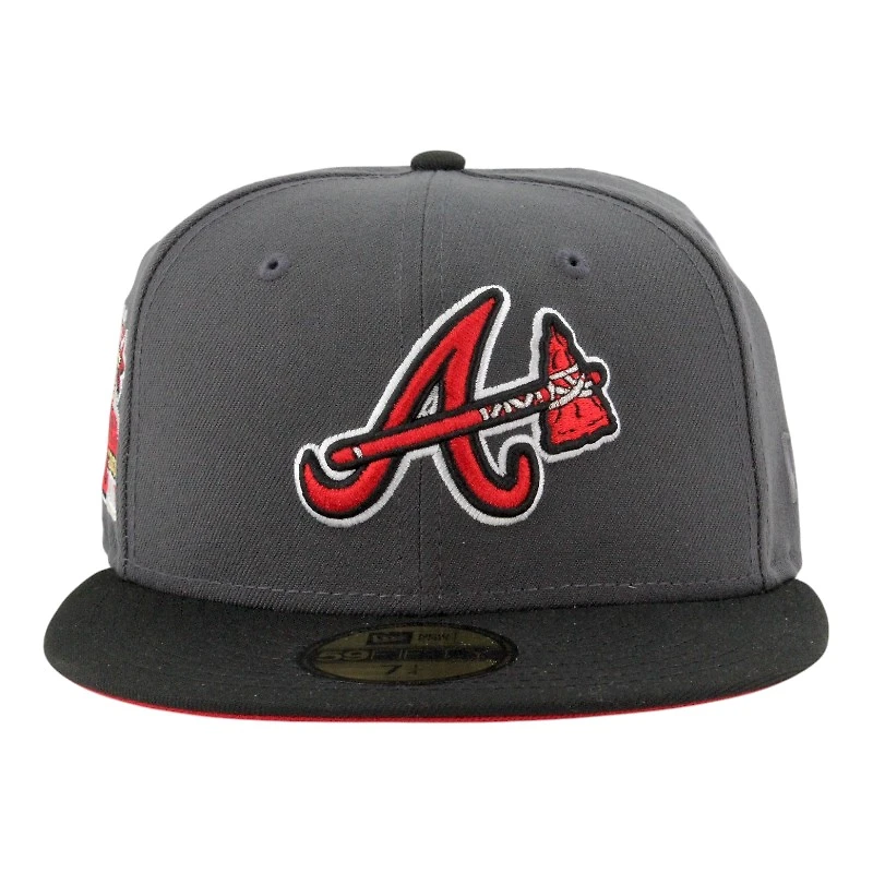 Atlanta Braves Graphite and Black 2000 ASG Patch Red UV New Era 59FIFTY Fitted Hat