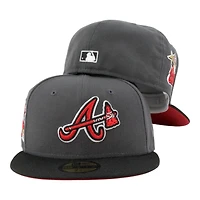 Atlanta Braves Graphite and Black 2000 ASG Patch Red UV New Era 59FIFTY Fitted Hat