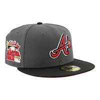 Atlanta Braves Graphite and Black 2000 ASG Patch Red UV New Era 59FIFTY Fitted Hat