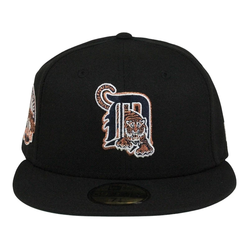 Detroit Tigers Black with Copper Tiger Stadium Patch Green UV New Era 59FIFTY Fitted Hat
