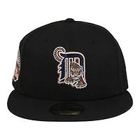 Detroit Tigers Black with Copper Tiger Stadium Patch Green UV New Era 59FIFTY Fitted Hat