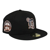 Detroit Tigers Black with Copper Tiger Stadium Patch Green UV New Era 59FIFTY Fitted Hat