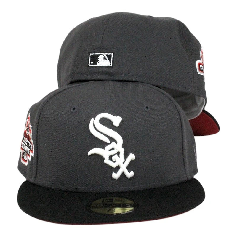 Chicago White Sox Graphite and Black 2003 ASG Patch Red UV New Era 59FIFTY Fitted Hat